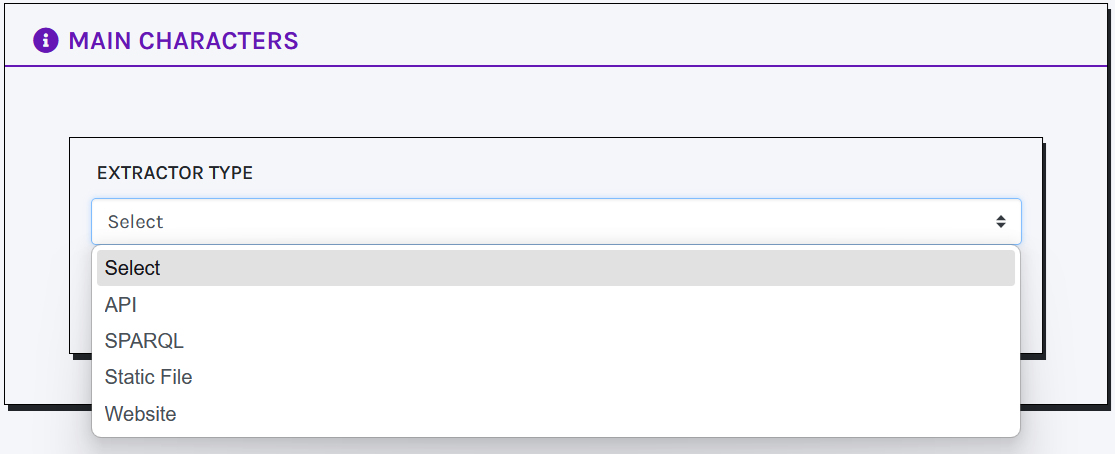 Knowledge Extraction Dropdown